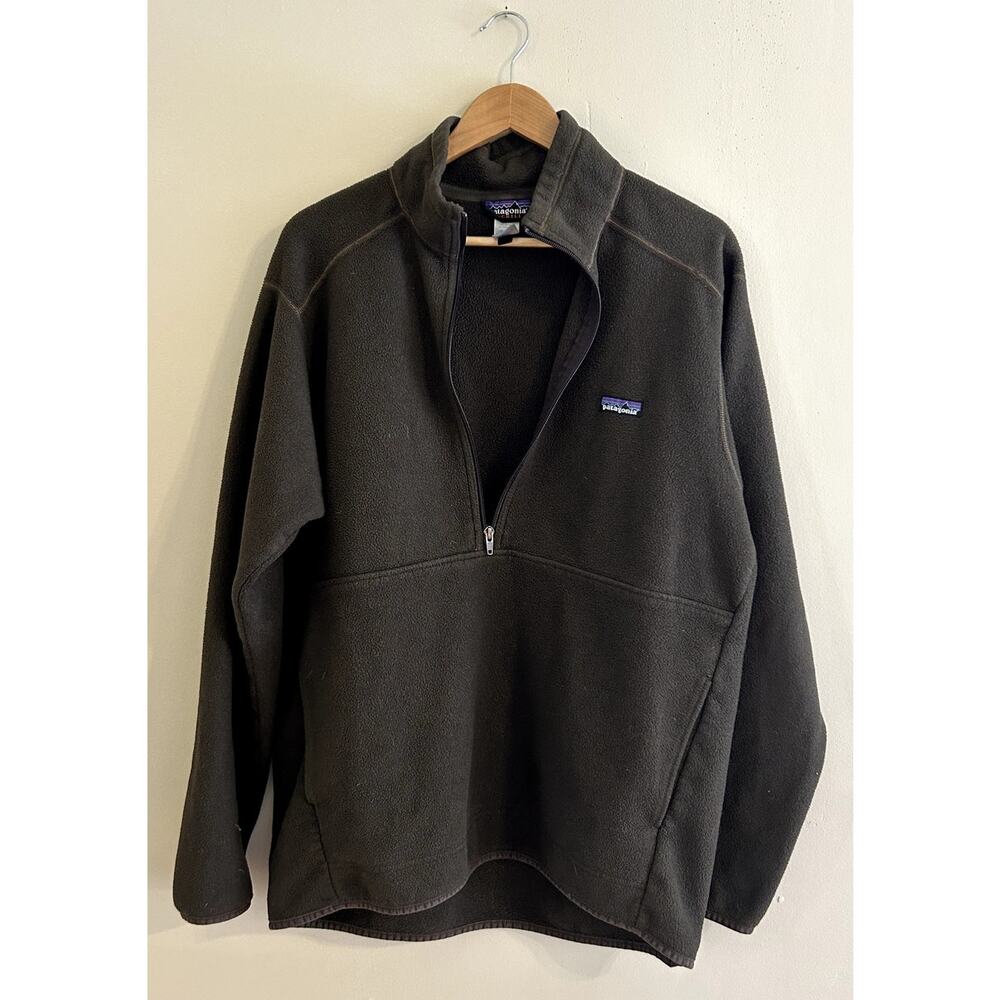 Brown Tan Patagonia Synchilla Marsupial Pullover Half-zip Fleece Men's Large